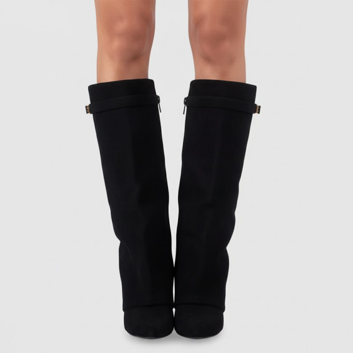 Katja | Bottes en daim mi-genou pour femmes