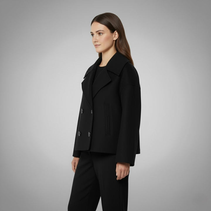 Aurora | Damen Elegante Knöpfen Kurzmantel