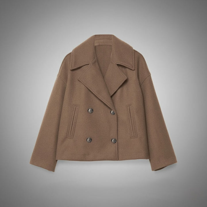Aurora | Damen Elegante Knöpfen Kurzmantel