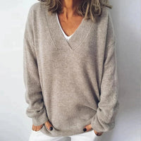 Tjorven | Pull décontracté à coupe ample avec col en V pour femme