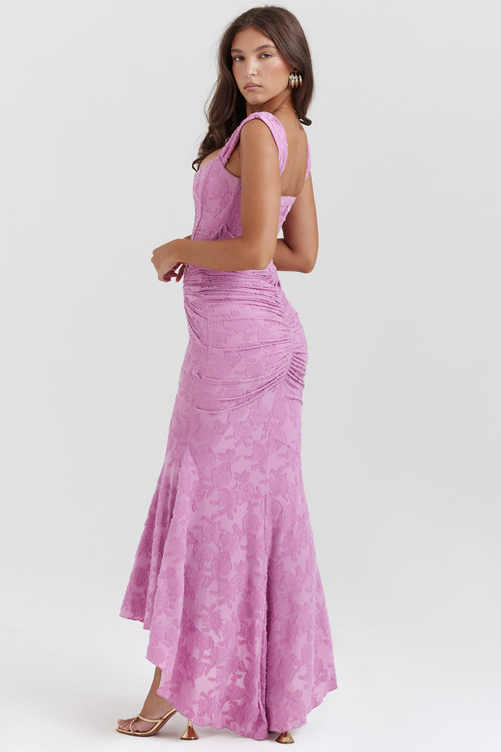 Linda | Robe formelle à taille froncée pour invitée de mariage femme  