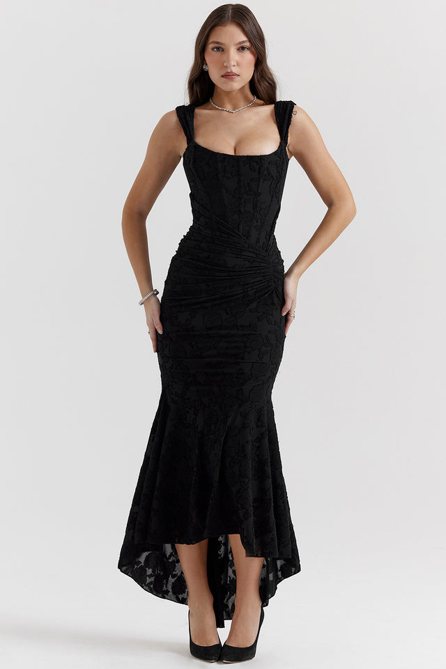 Linda | Robe formelle à taille froncée pour invitée de mariage femme  