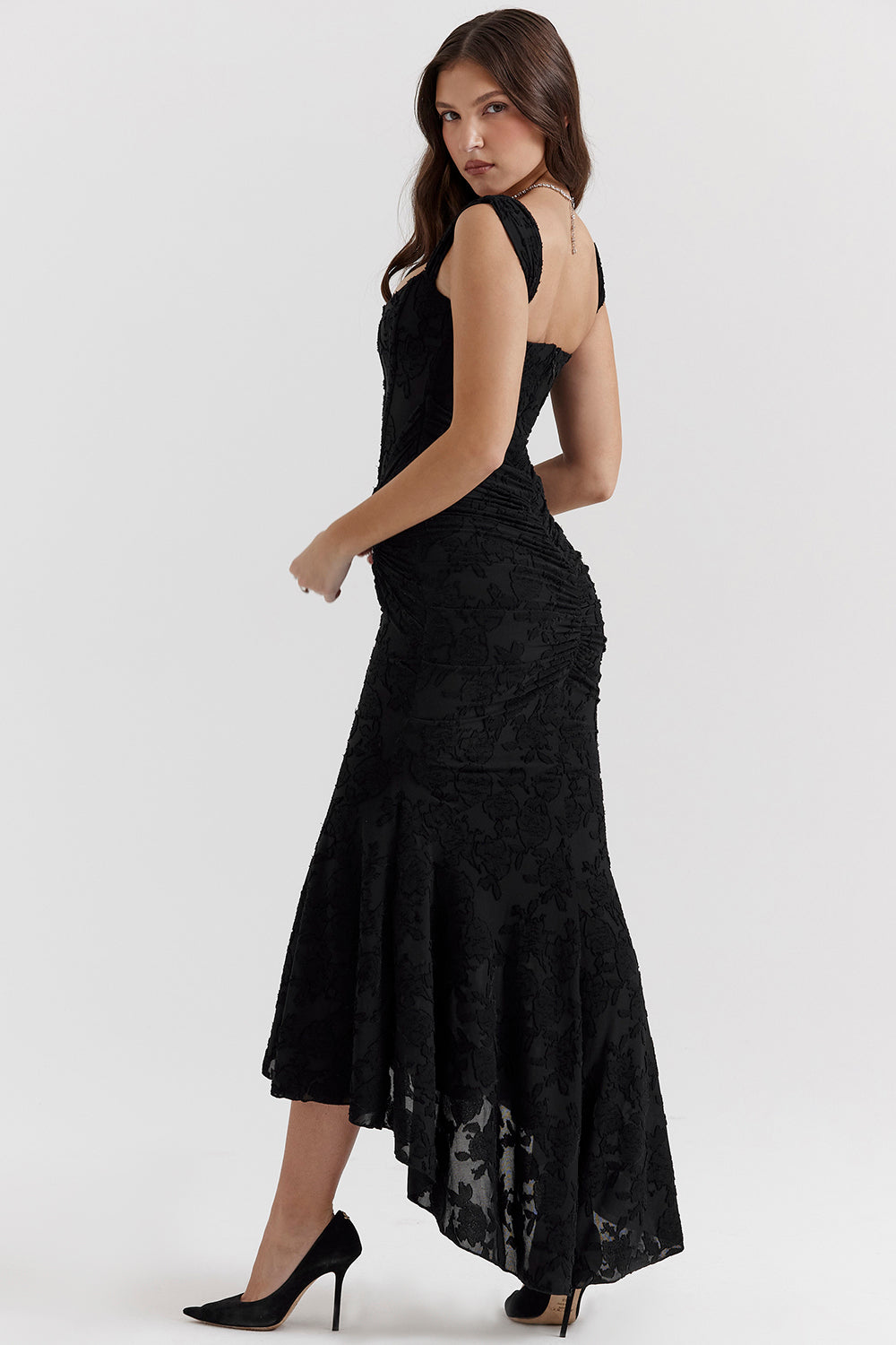 Linda | Robe formelle à taille froncée pour invitée de mariage femme  
