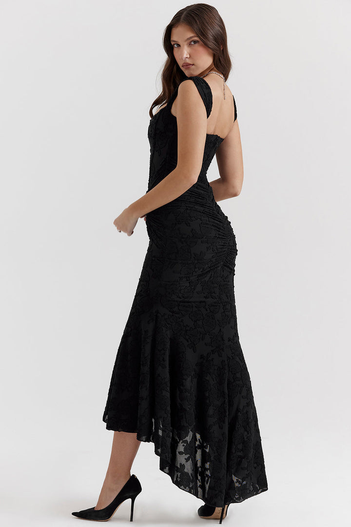 Linda | Robe formelle à taille froncée pour invitée de mariage femme  