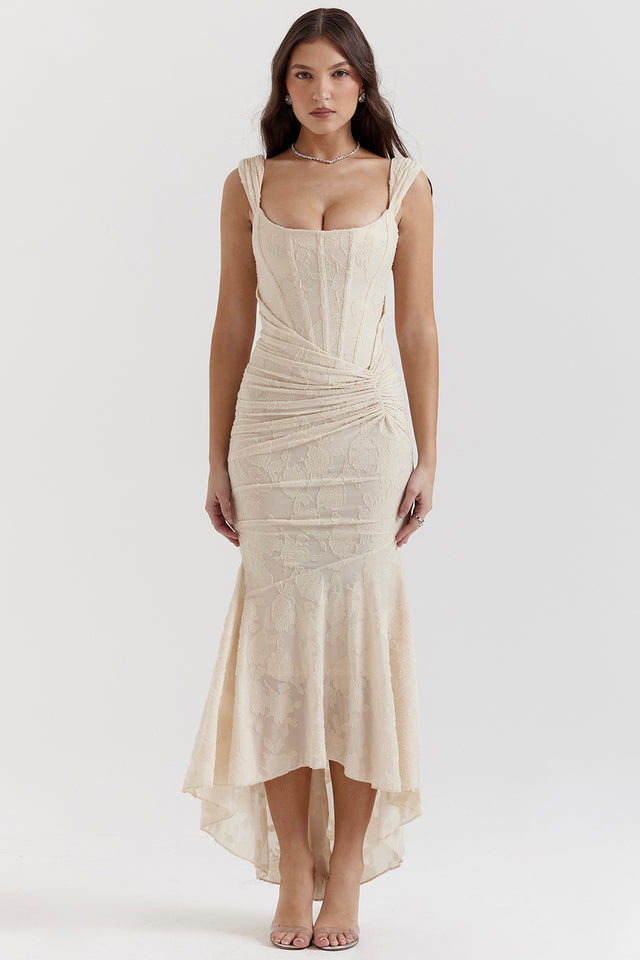 Linda | Robe formelle à taille froncée pour invitée de mariage femme  