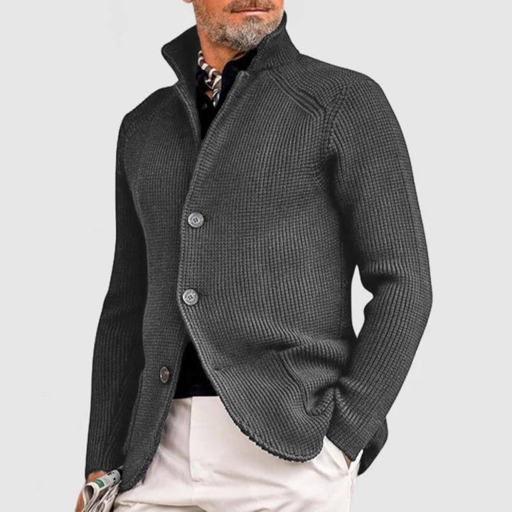 Daniel | Cardigan con bottoni raffinato da uomo con collo alla coreana