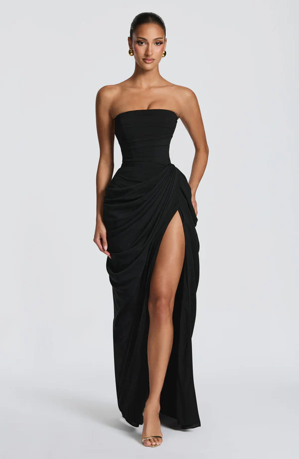 Klara | Damen Elegantes Trägerloses Korsett Kleid mit Schnürung
