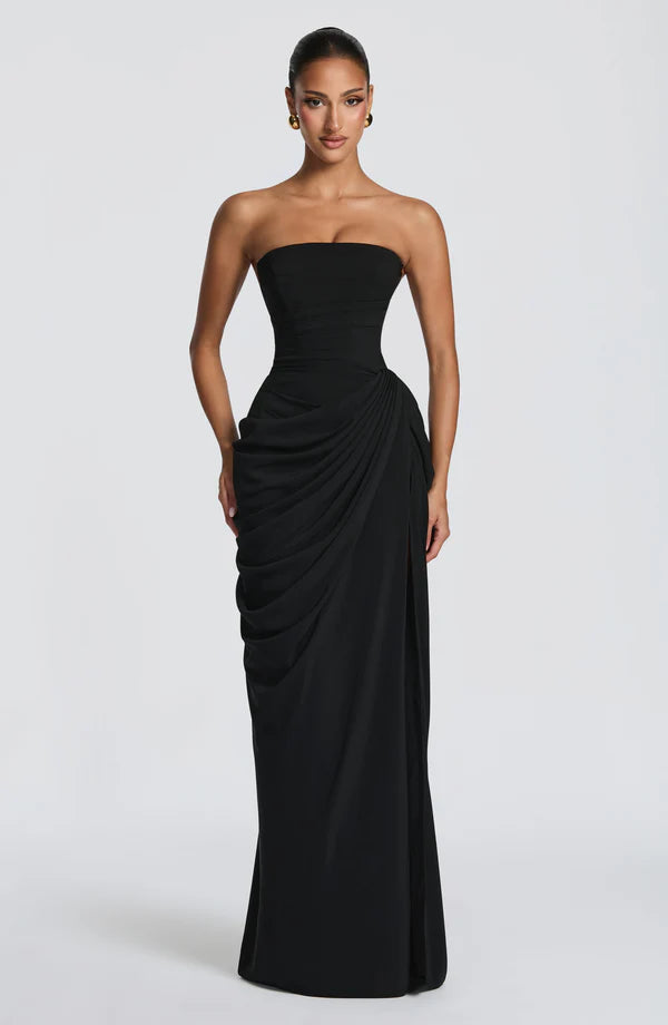 Klara | Damen Elegantes Trägerloses Korsett Kleid mit Schnürung