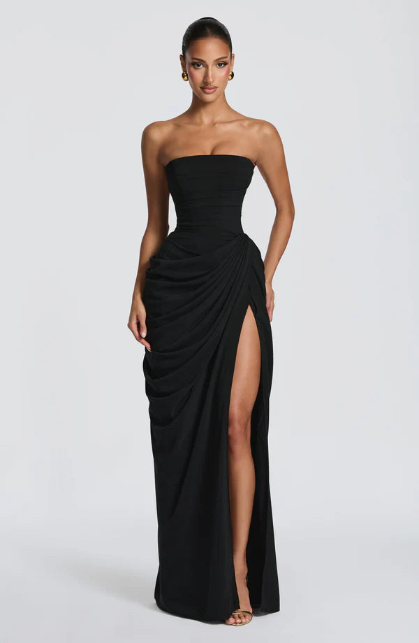Klara | Damen Elegantes Trägerloses Korsett Kleid mit Schnürung