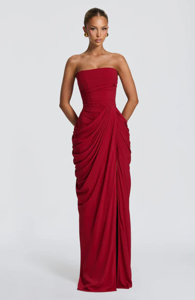 Klara | Damen Elegantes Trägerloses Korsett Kleid mit Schnürung