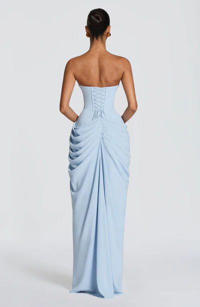 Klara | Damen Elegantes Trägerloses Korsett Kleid mit Schnürung