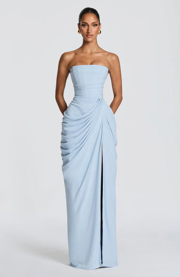 Klara | Damen Elegantes Trägerloses Korsett Kleid mit Schnürung