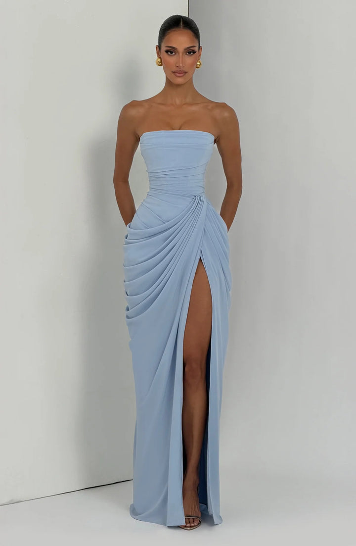 Klara | Damen Elegantes Trägerloses Korsett Kleid mit Schnürung