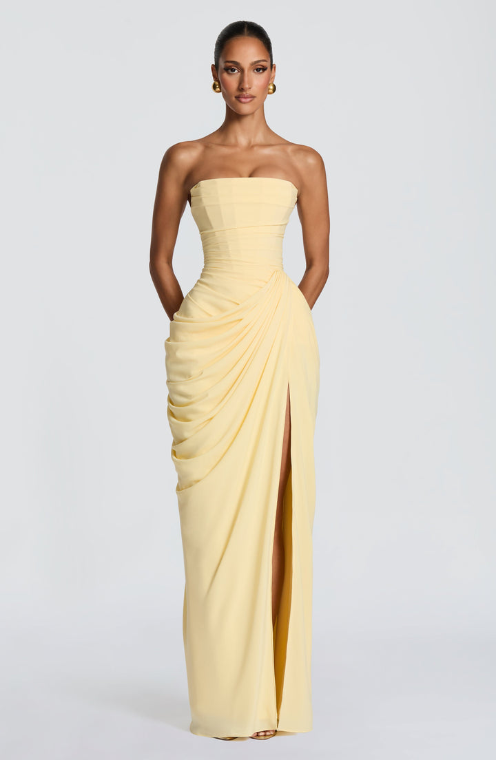 Klara | Damen Elegantes Trägerloses Korsett Kleid mit Schnürung