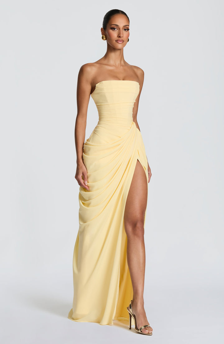 Klara | Damen Elegantes Trägerloses Korsett Kleid mit Schnürung