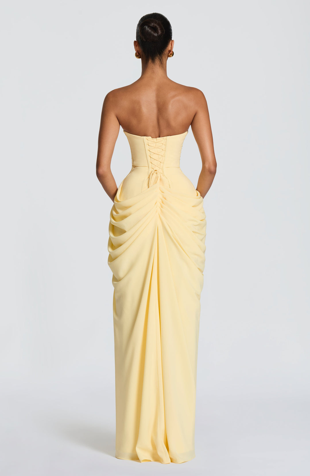 Klara | Damen Elegantes Trägerloses Korsett Kleid mit Schnürung