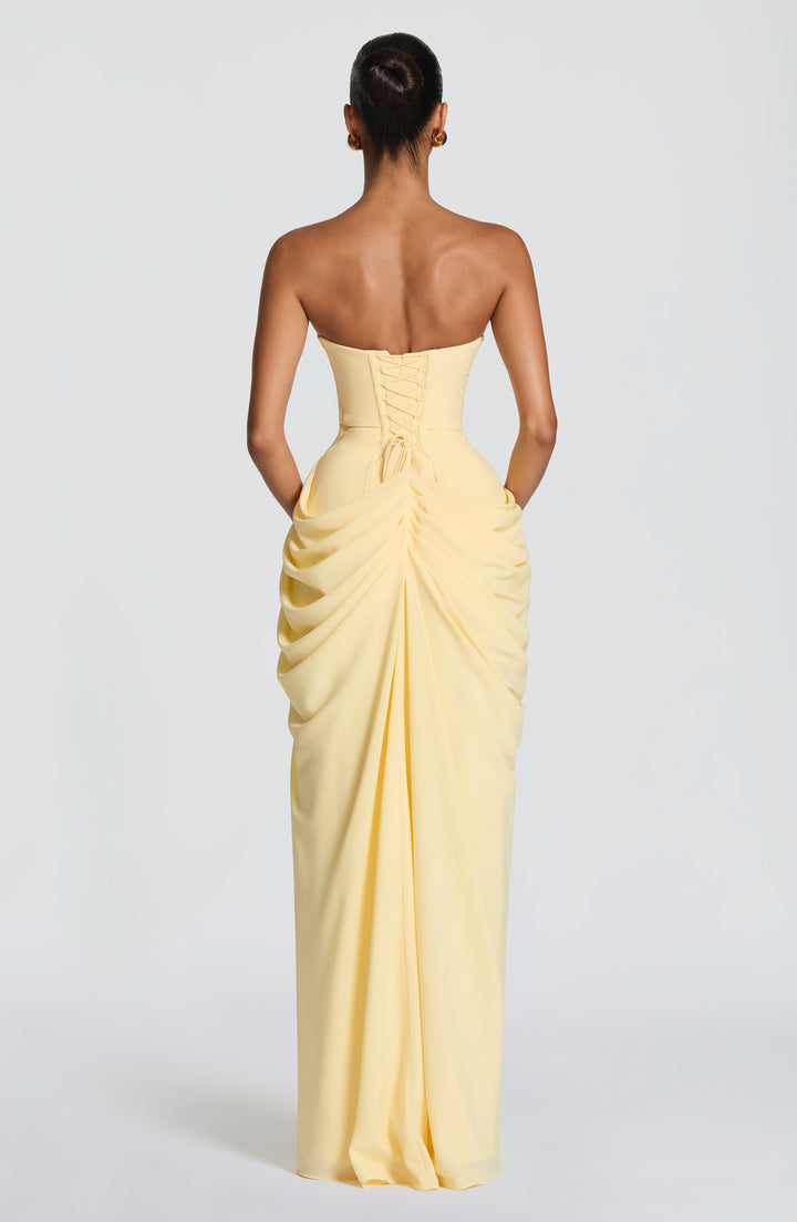Klara | Damen Elegantes Trägerloses Korsett Kleid mit Schnürung