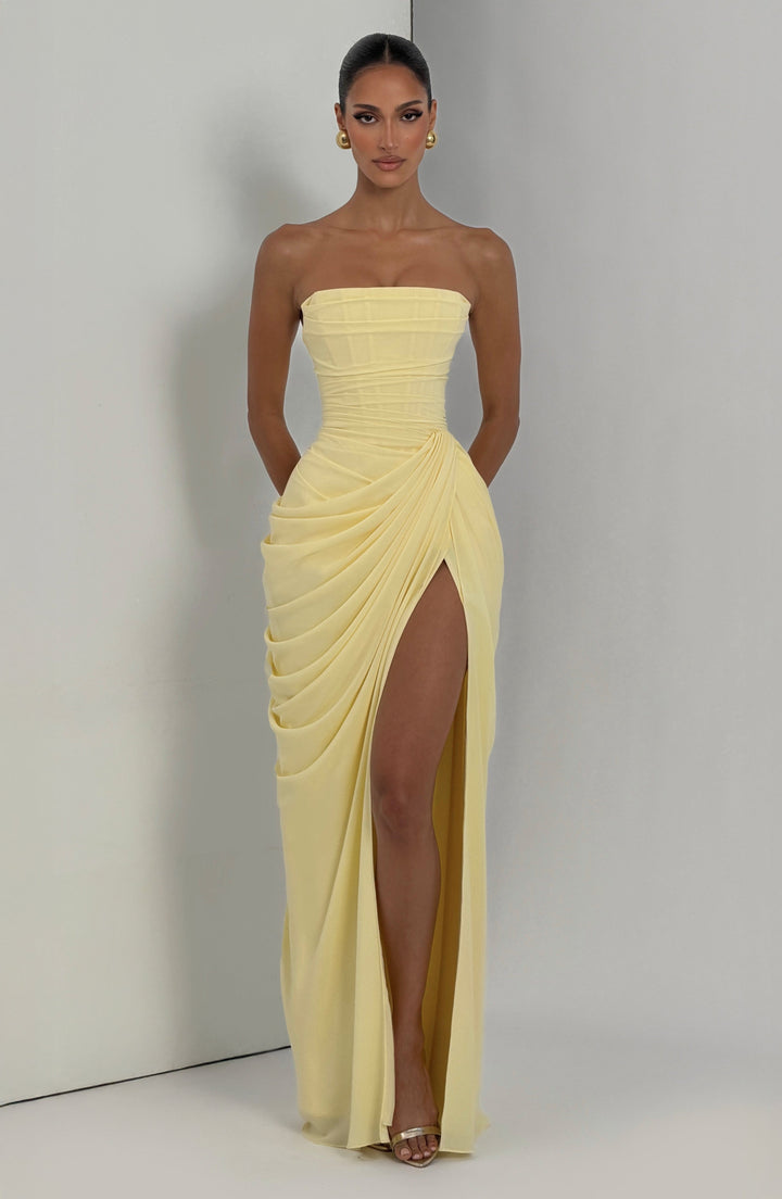 Klara | Damen Elegantes Trägerloses Korsett Kleid mit Schnürung