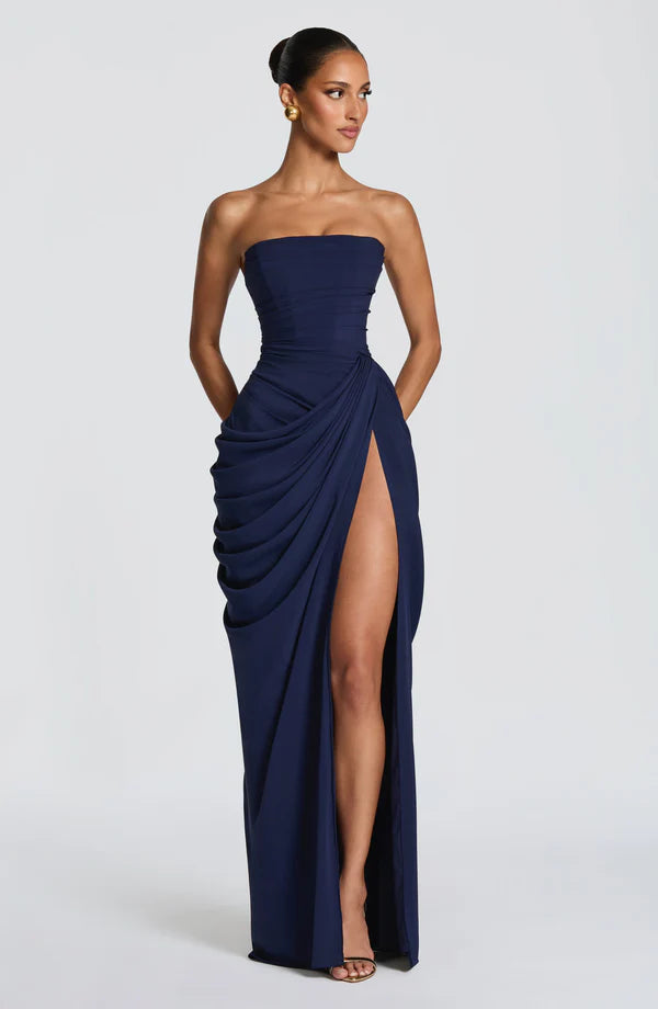 Klara | Damen Elegantes Trägerloses Korsett Kleid mit Schnürung