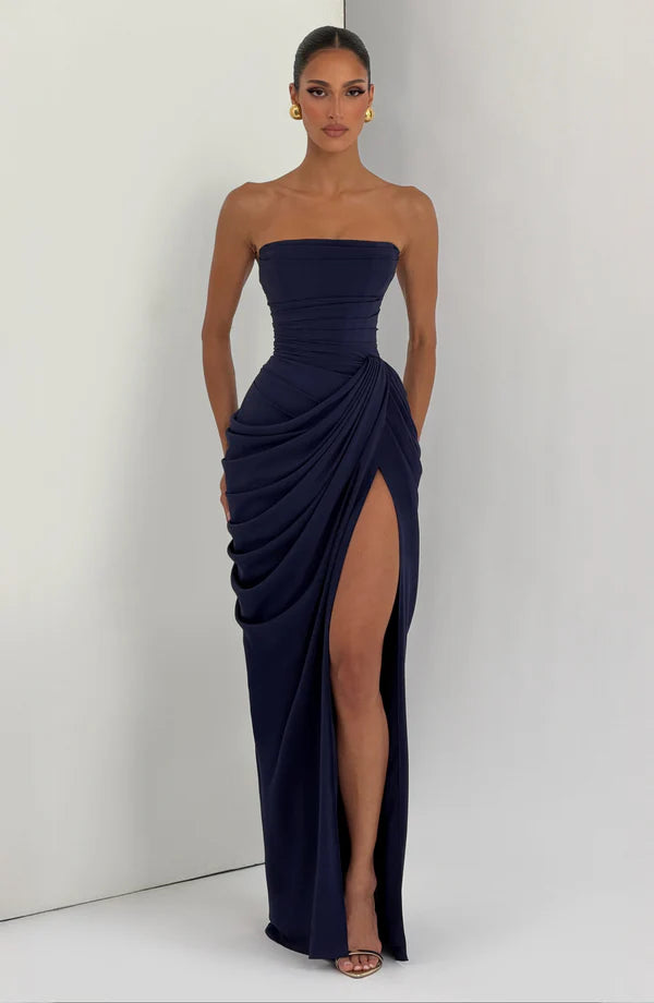 Klara | Damen Elegantes Trägerloses Korsett Kleid mit Schnürung