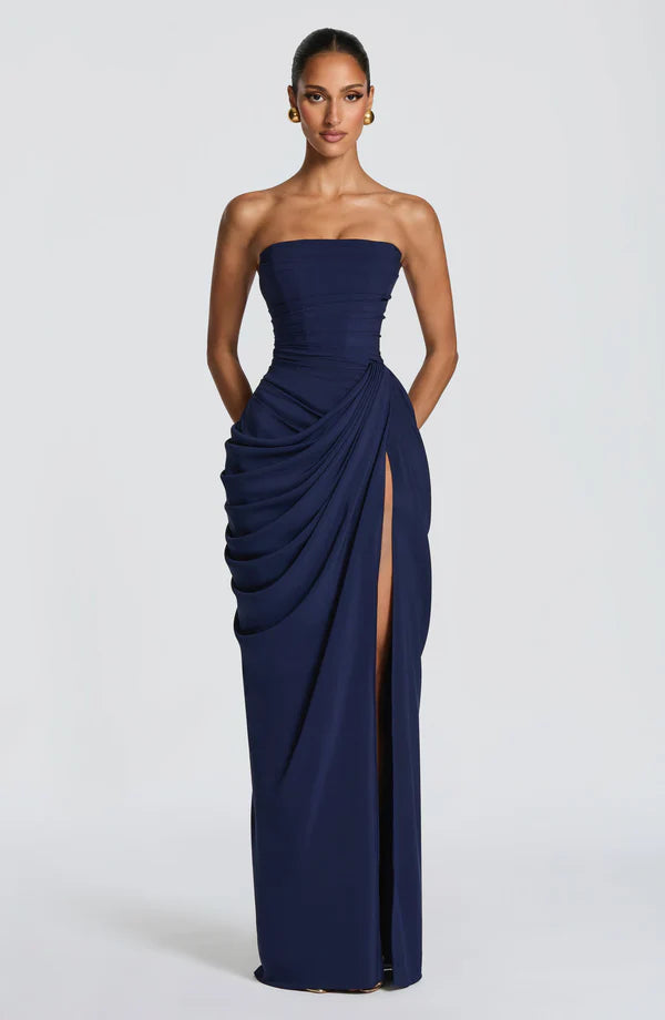 Klara | Damen Elegantes Trägerloses Korsett Kleid mit Schnürung