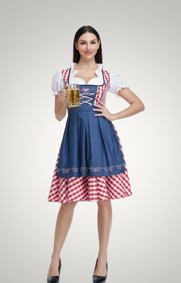 Luana | Damen Schulterfreies Trachten Dirndl-Mini