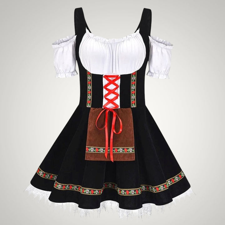Eveline | Damen Kurzes Trachten-Kostümkleid mit Schnürung