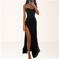 Ilona | Damen Elegant Paillettenkleid Maxikleid