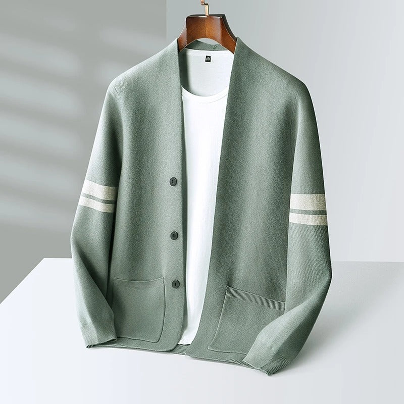 Arthur | Herren Modischer Knopfleiste Strickpullover