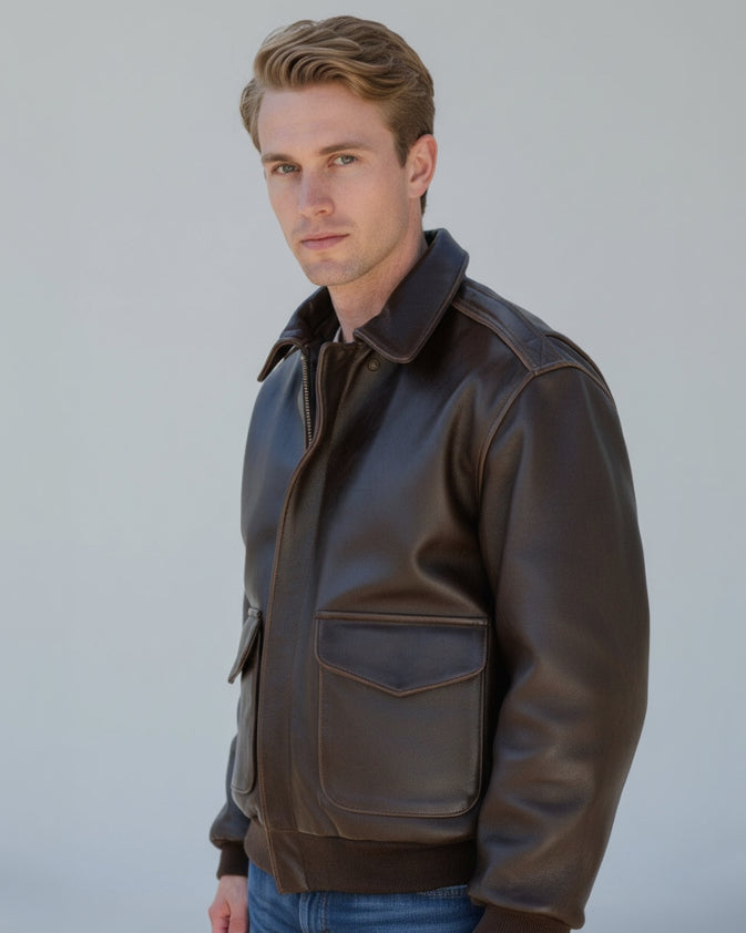 Flurin | Herren Vintage Oversized Lederjacke