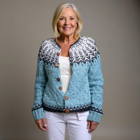 Sigrid | Damen Strick Knöpfen Cardigan