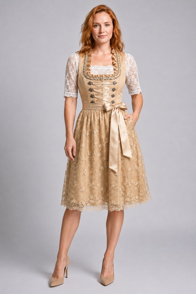 Vera | Damen Traditionelles Schnuermieder Dirndl