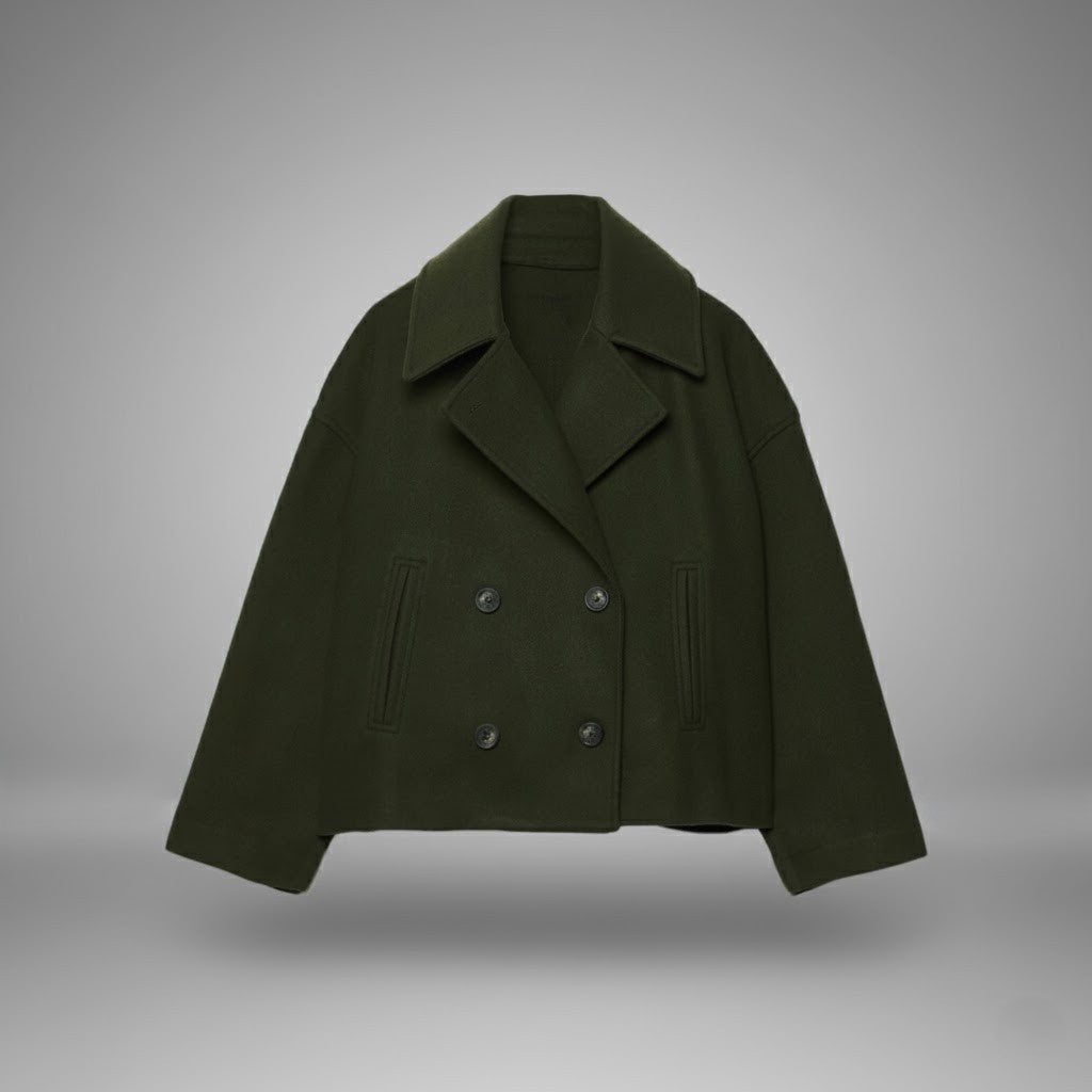 Aurora | Damen Elegante Knöpfen Kurzmantel
