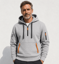 Parker | Felpa calda da uomo con cappuccio e cerniera
