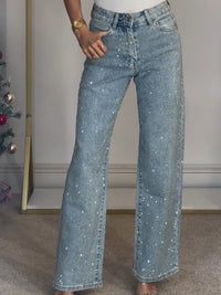Edith | Jeans pailletés cintrés pour femmes