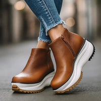 Monika | Women's Minimalist Leather Platform Shoes