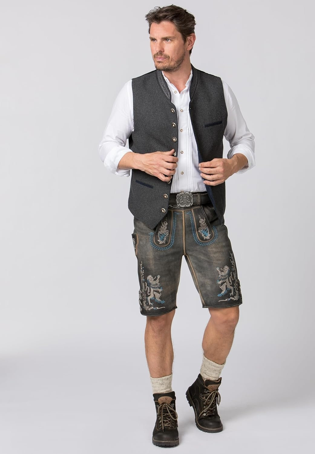 Werner | Herren Traditionelle Knöpfen Trachtenweste