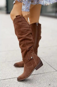 Serena | Damen Modische Wildleder Absatz Stiefel