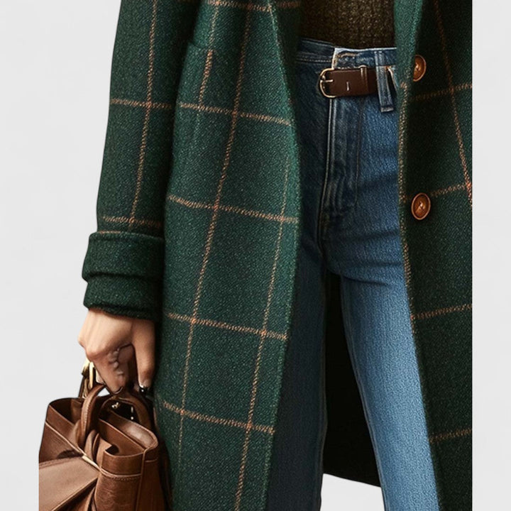 Eline | Damen Modische Retro Karojacke