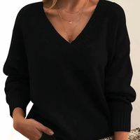 Solveig | Maglione comodo in cashmere con scollo a V da donna