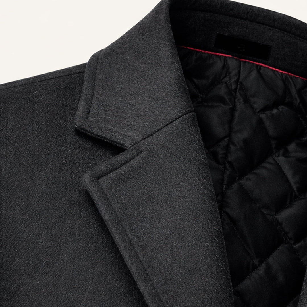 Quirin | Herren Eleganter Langer Wintermantel mit Knopfen