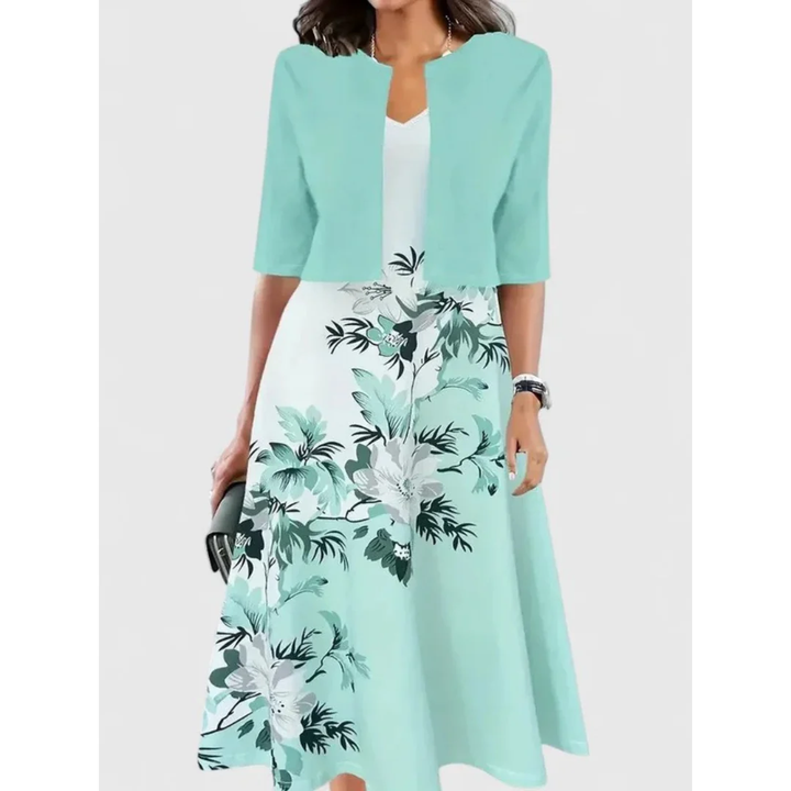 Meike | Abito midi boho da donna con cardigan corto