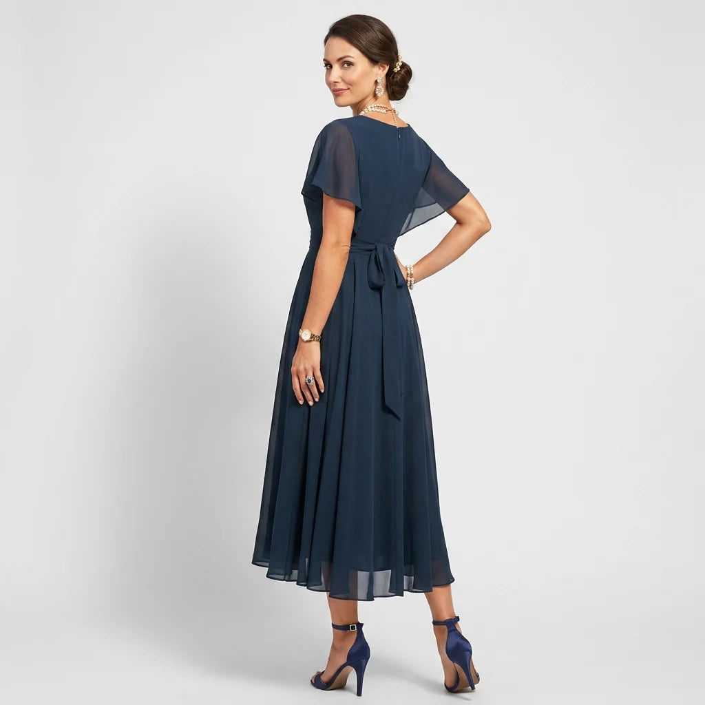 Ursina | Damen Herbst Hochzeitsgast Midikleid
