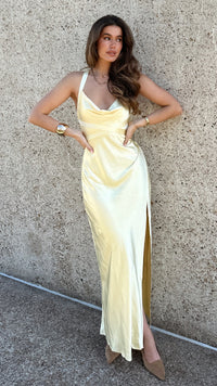 Nora | Women's Elegant Side Slit Wedding Guest Dress