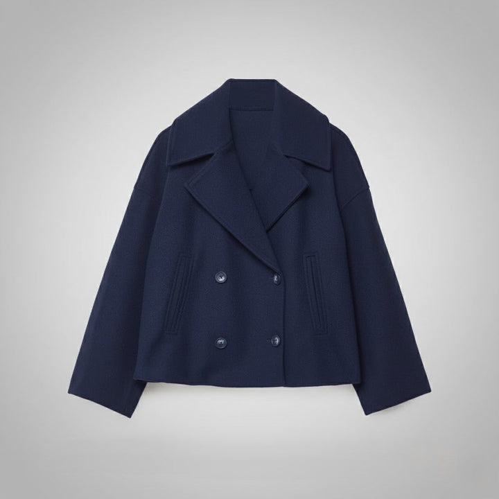 Aurora | Damen Elegante Knöpfen Kurzmantel