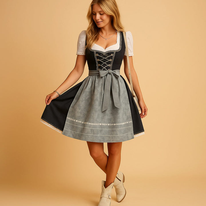 Lisa | Damen Traditionelles SchnuerungTrachtenkleid mit Schuerze