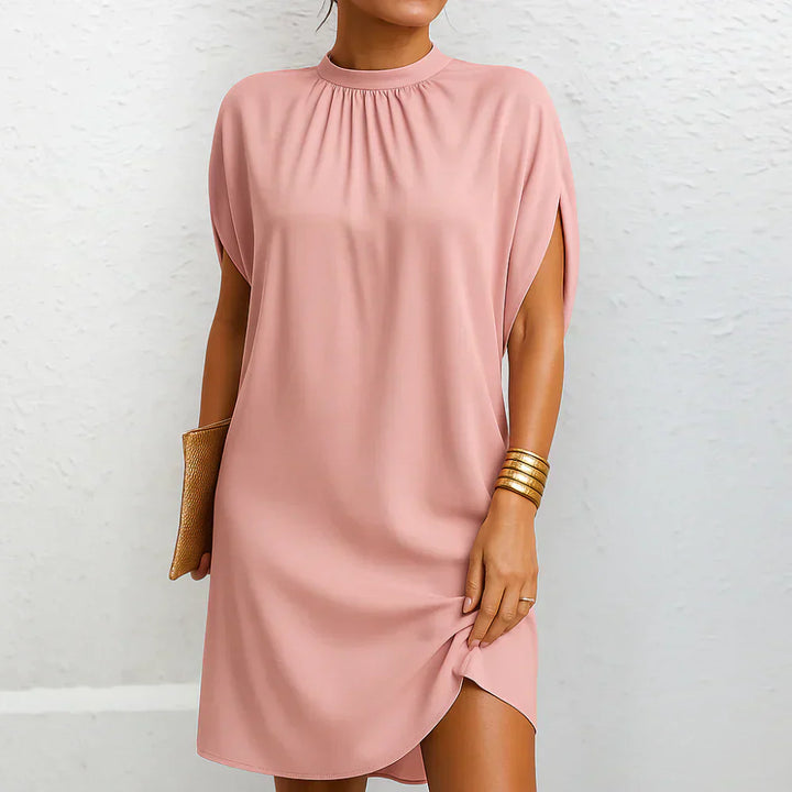 Sophia | Abito midi estivo elegante da donna con collo alto