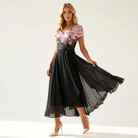 Joana | Damen Besticktes A-Linien Abendkleid