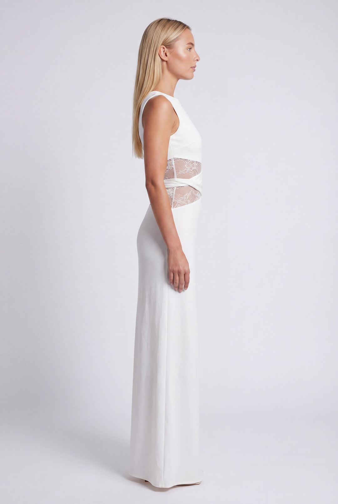 Florence | Robe élégante brodée pour invitées de mariage avec dentelle pour femmes