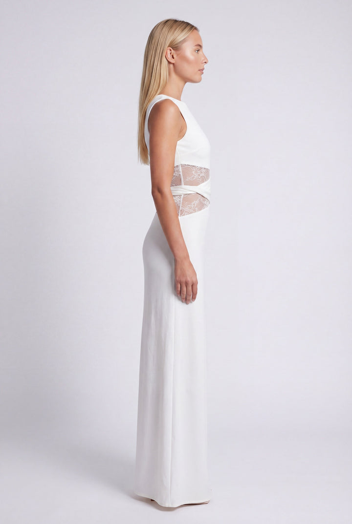 Florence | Robe élégante brodée pour invitées de mariage avec dentelle pour femmes